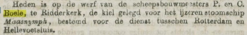 Afb. Uittreksel uit de Nieuwe Rotterdamsche Courant van 20 februari 1861