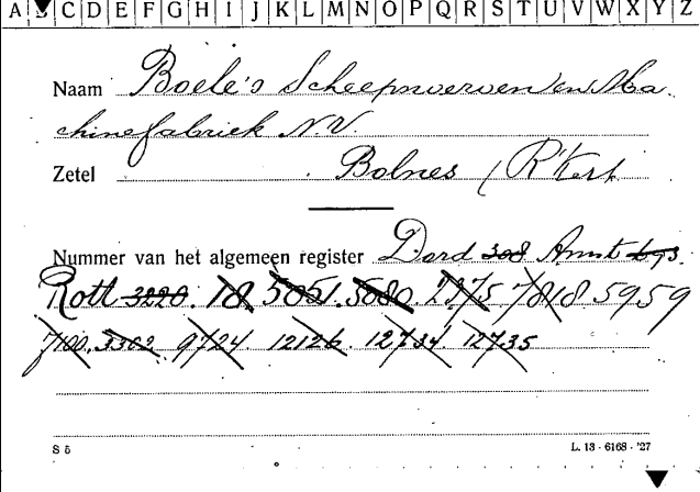 Afb.: Indexkaart BSM bij Kadaster