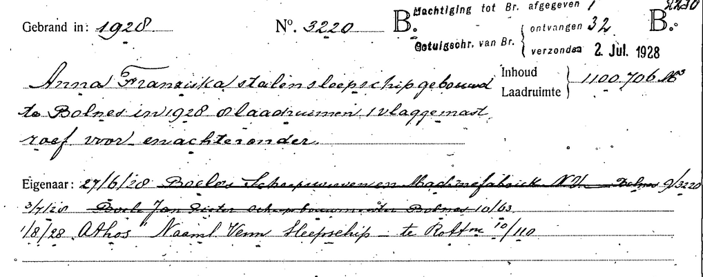 Afb. Kadasterkaart Anna Franziska