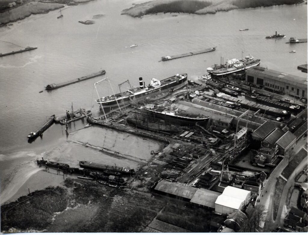 Afb.: De werf Boele in Bolnes in 1931
