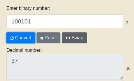 Afb. Bin2Hex calculator